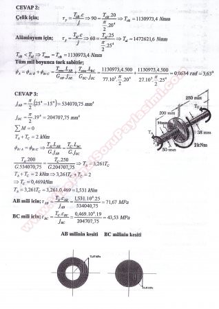 Mukavemet -1 Çalışma Soruları Ve Çözümleri