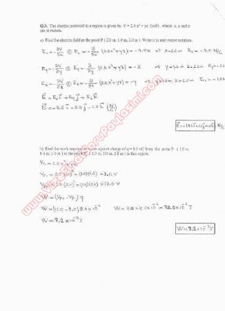 Physics-2 First Midterm Questions and Solutions
