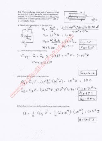 Physics-2 First Midterm Questions and Solutions