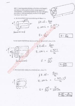 Physics-2 First Midterm Questions and Solutions