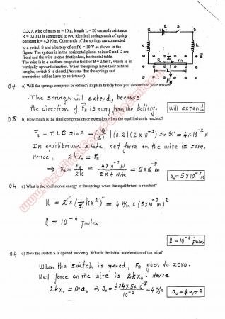 Physics-2 Second Midterm Questions and Solutions 3