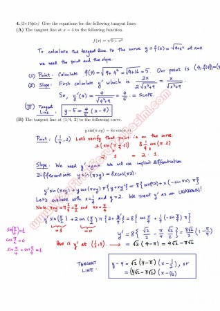 Calculus With Analytic Geometry First Midterm Questions and Solutions Fall 2013