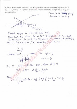 Calculus With Analytic Geometry Second Midterm Questions and Solutions Fall 2013