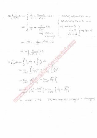 Calculus With Analytic Geometry Final Questions and Solutions Spring 2013