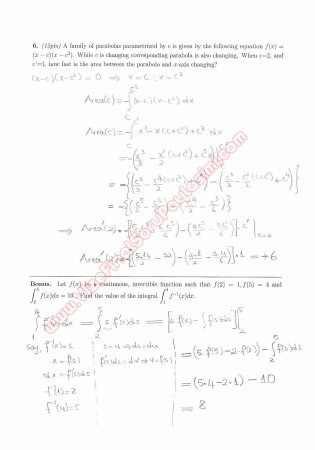 Calculus With Analytic Geometry Final Questions and Solutions Spring 2013