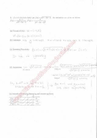 Calculus With Analytic Geometry Final Questions and Solutions Summer 2013