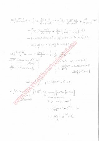 Calculus With Analytic Geometry Final Questions and Solutions Summer 2013