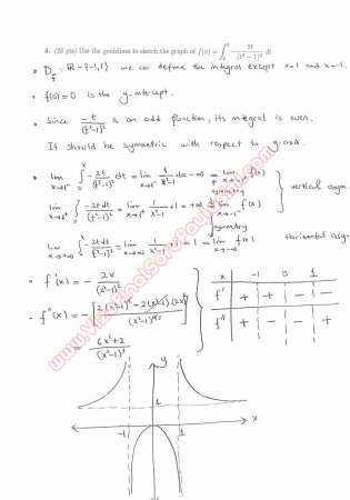 Calculus With Analytic Geometry First Midterm Questions and Solutions Summer 2013