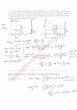 Calculus With Analytic Geometry First Midterm Questions and Solutions Summer 2013