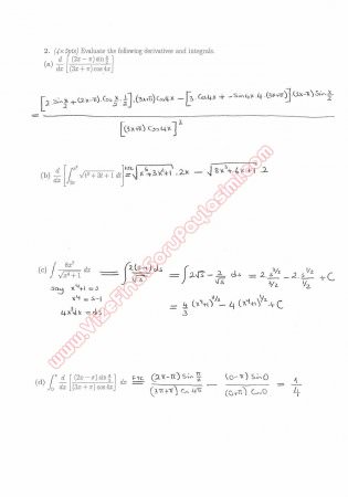 Calculus With Analytic Geometry First Midterm Questions and Solutions Summer 2013