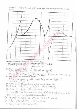 Calculus With Analytic Geometry First Midterm Questions and Solutions Fall 2014