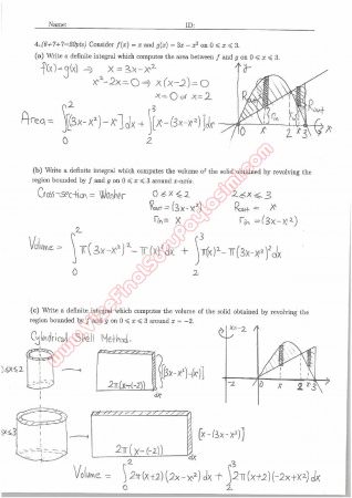Calculus With Analytic Geometry Second Midterm Questions and Solutions Fall 2014