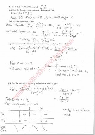 Calculus With Analytic Geometry Second Midterm Questions and Solutions Fall 2014