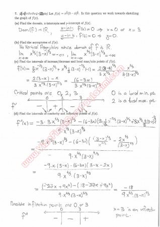Calculus With Analytic Geometry First Midterm Questions and Solutions Spring 2014