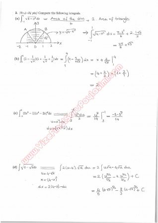 Calculus With Analytic Geometry Second Midterm Questions and Solutions Spring 2014