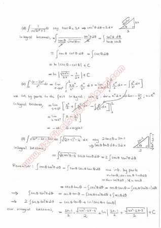 Calculus With Analytic Geometry Final Questions and Solutions Summer 2014