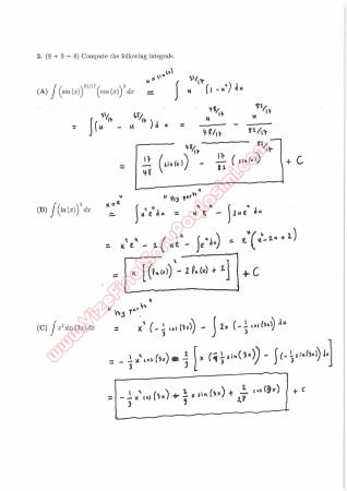 Calculus With Analytic Geometry Final Questions and Solutions 2015