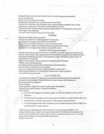 Mikrobiyoloji Dersi Çalışma Soruları ve Cevapları