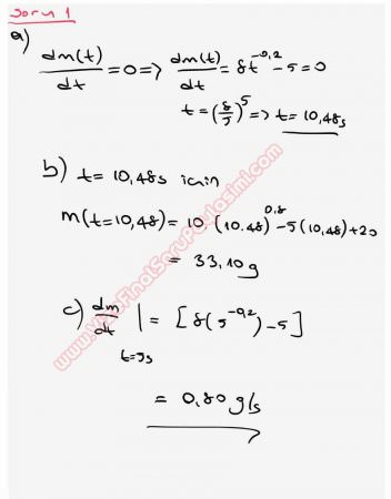 Fizik 1 Final Soruları ve Cevapları - Bozok Üniversitesi