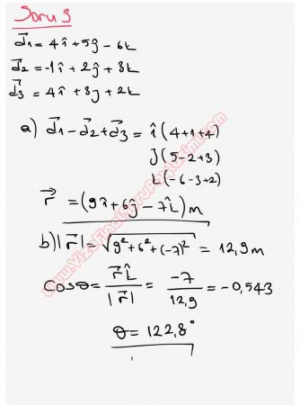 Fizik 1 Final Soruları ve Cevapları - Bozok Üniversitesi