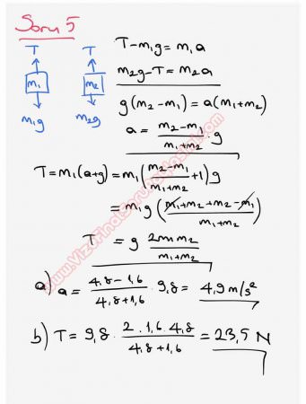 Fizik 1 Final Soruları ve Cevapları - Bozok Üniversitesi
