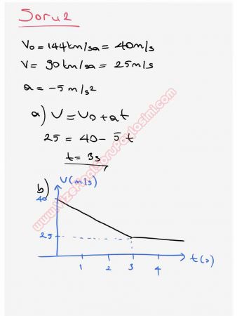 Fizik 1 Final Soruları ve Cevapları - Bozok Üniversitesi