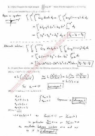 Calculus For Functions Of Several Variables Final Questions And Solutions Fall 2012