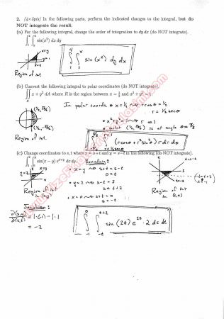 Calculus For Functions Of Several Variables Second Midterm Exam Questions And Solutions Fall 2012