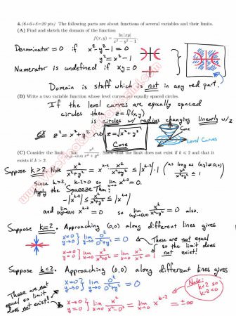 Calculus For Functions Of Several Variables First Midterm Exam Questions And Solutions Fall 2013