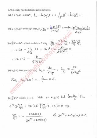 Calculus For Functions Of Several Variables First Midterm Exam Questions And Solutions Fall 2014