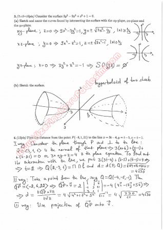 Calculus For Functions Of Several Variables First Midterm Exam Questions And Solutions Fall 2014