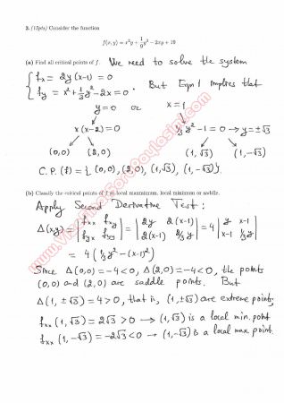 Calculus For Functions Of Several Variables Second Midterm Exam Questions And Solutions Fall 2014
