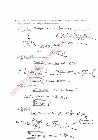 Calculus For Functions Of Several Variables Final Questions and Solutions Spring 2012