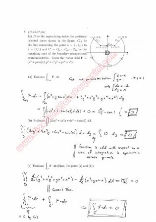 Calculus For Functions Of Several Variables Final Questions and Solutions Spring 2012