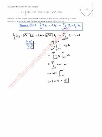 Calculus For Functions Of Several Variables Final Questions And Solutions Spring 2014