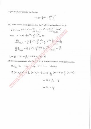 Calculus For Functions Of Several Variables First Midterm Exam Questions And Solutions Spring 2015