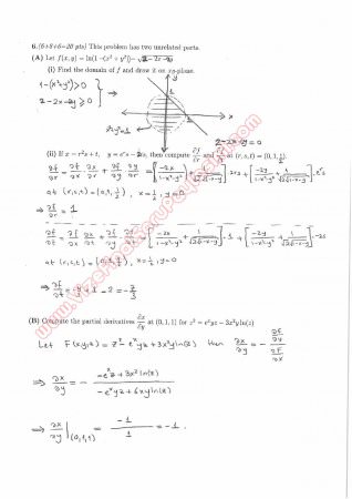 Calculus For Functions Of Several Variables First Midterm Exam Questions And Solutions Spring 2015