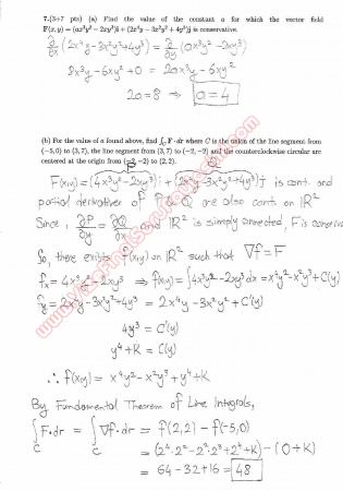 Calculus For Functions Of Several Variables Final Questions And Solutions Summer 2013