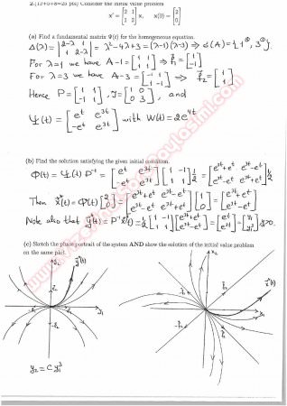Introduction To Differential Equations Second Midterm Exam Questions And Solutions 2013