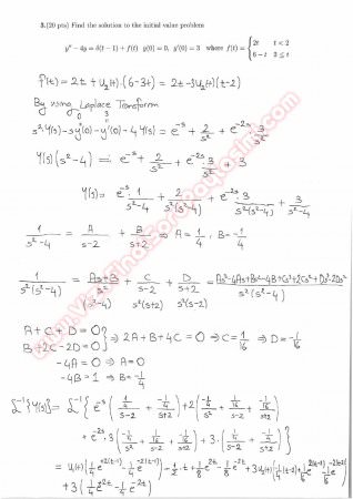 Introduction To Differential Equations Final Questions And Solutions Fall 2014