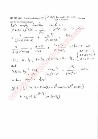 Differential Equations Final Questions And Solutions Spring 2014