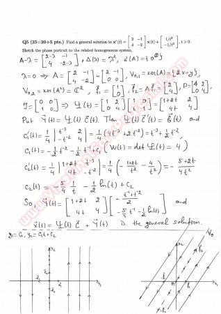 Differential Equations Second Midterm Exam Questions And Solutions Spring 2014