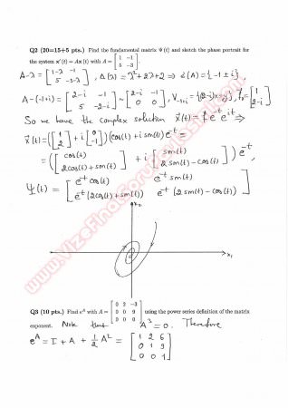 Differential Equations Second Midterm Exam Questions And Solutions Spring 2014