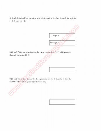 Mathematics Proficiency Exam Questions I 2011