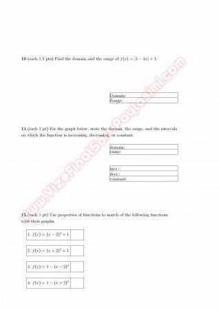 Mathematics Proficiency Exam Questions II 2011