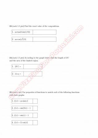 Mathematics Proficiency Exam Questions II 2011