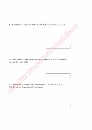 Mathematics Proficiency Exam Questions II 2011