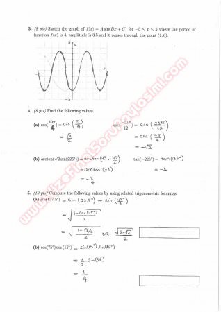 Precalculus Final Questions And Solutions 2015