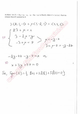Linear Algebra First Midterm Qestions And Solutions 2015