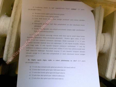 Endodontiye Giriş 2.Vize Soruları 2014